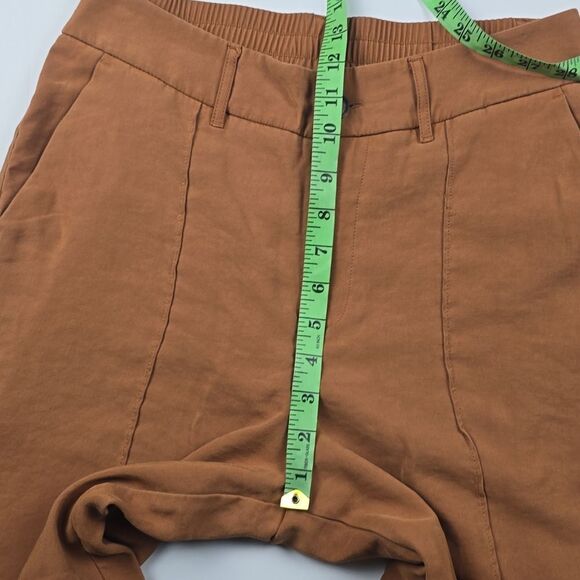 A New Day -1313 High-Rise Slim Straight Leg Pintuck Ankle Pants Orange Rust 8 - Picture 7 of 11